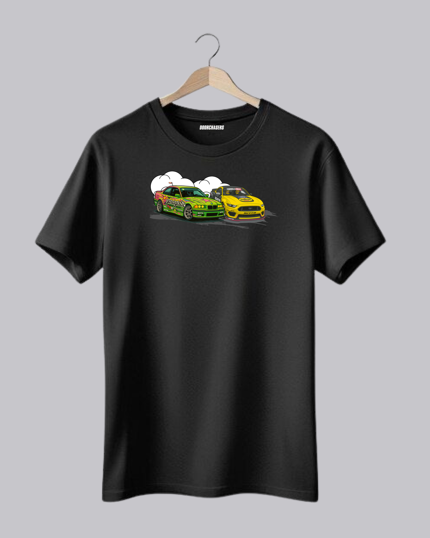 Door Chasers Graphic Car Printed T-Shirt