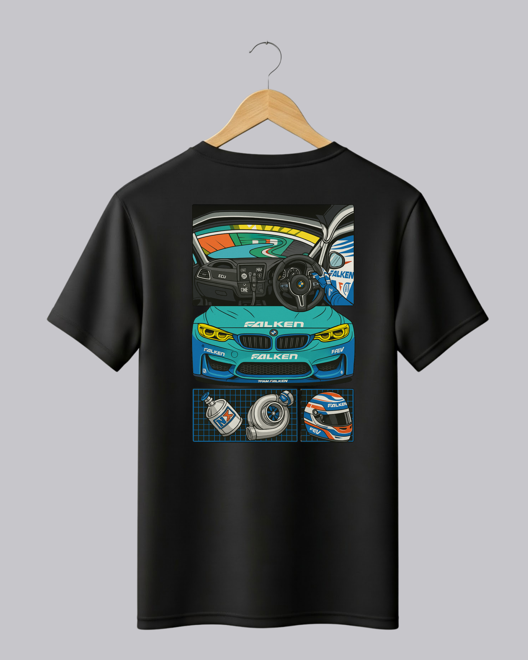 Door Chasers Black Printed T-Shirt