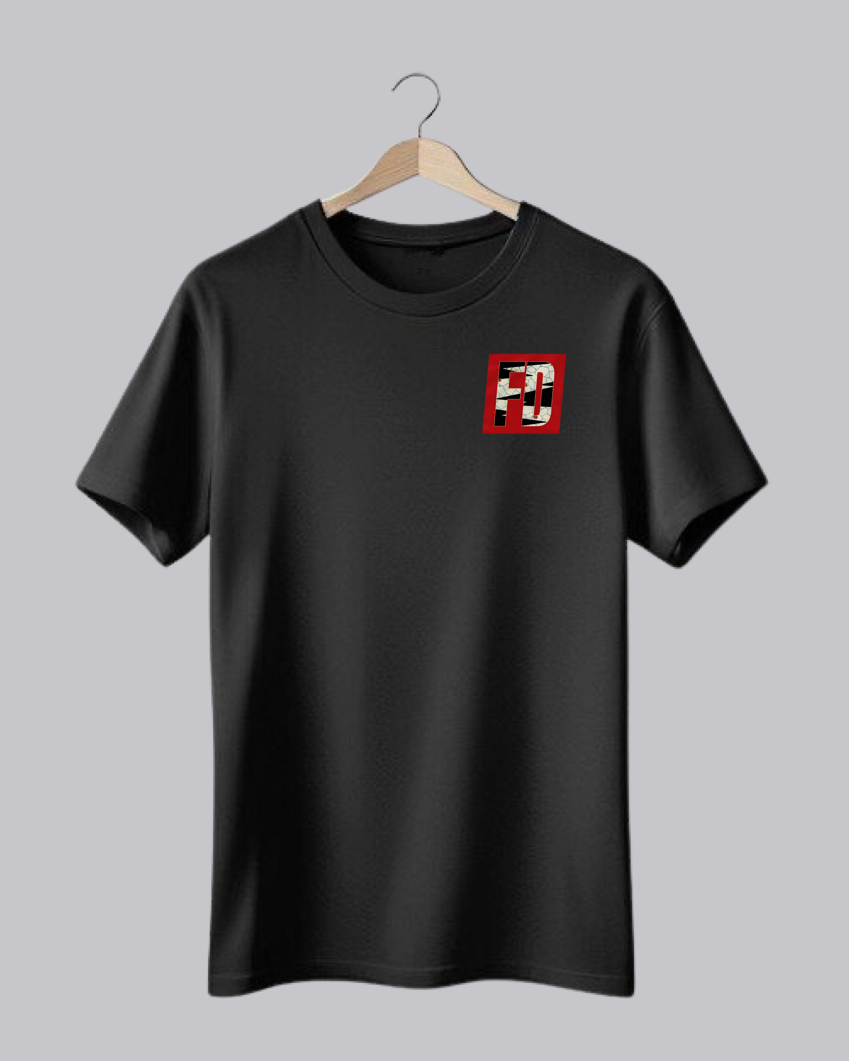 Black T-Shirt with FD Printed Logo