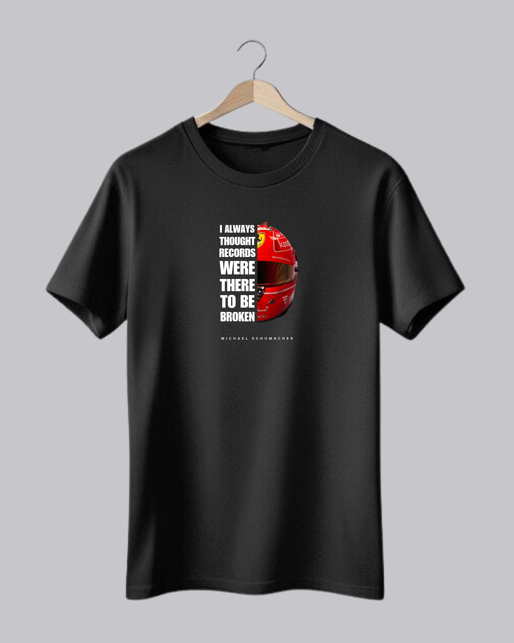 Helmet Black Graphic Printed T-Shirt