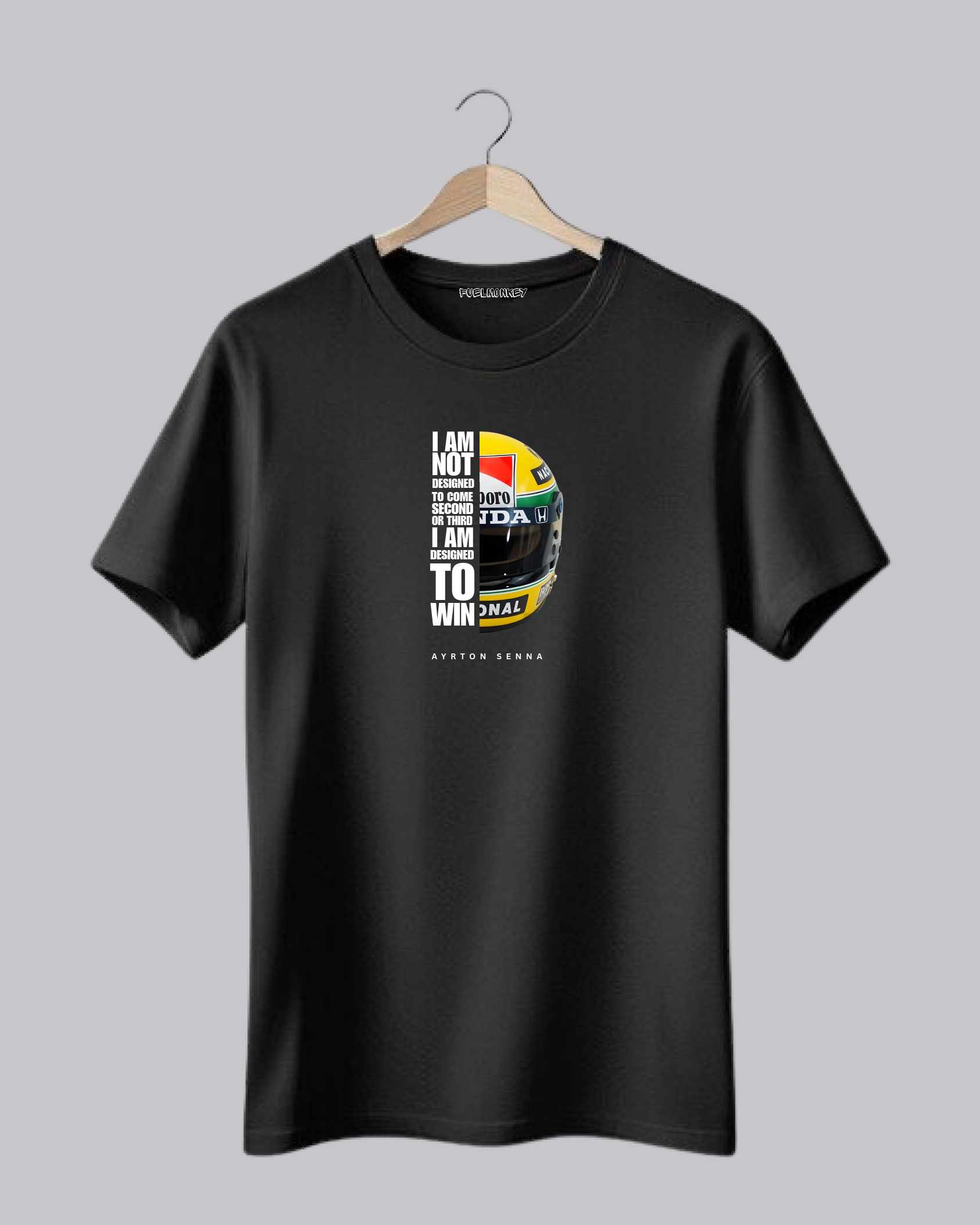 Helmet Graphic Black Printed T-shirt