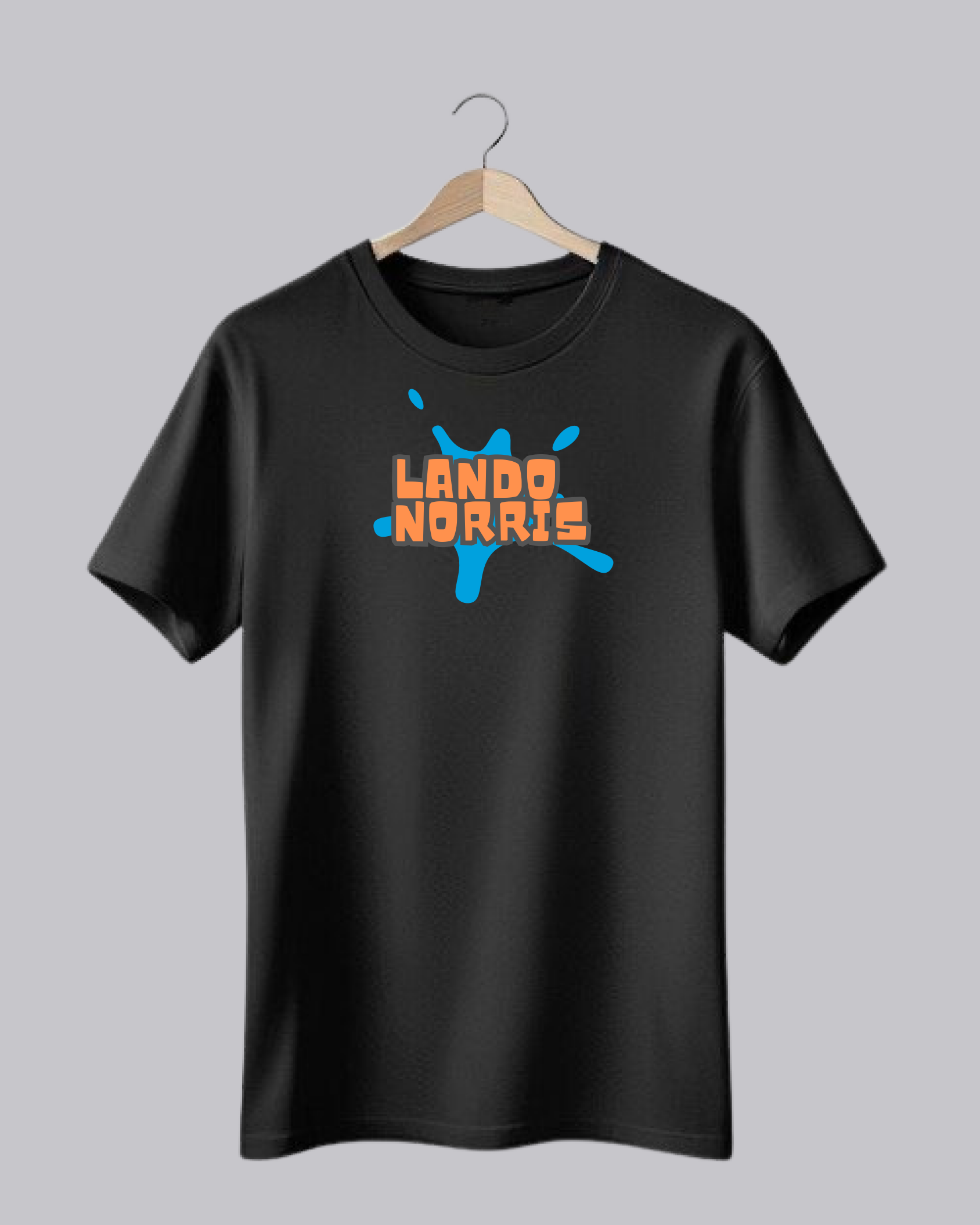 Lando Norris Black Graphic Printed T-Shirt