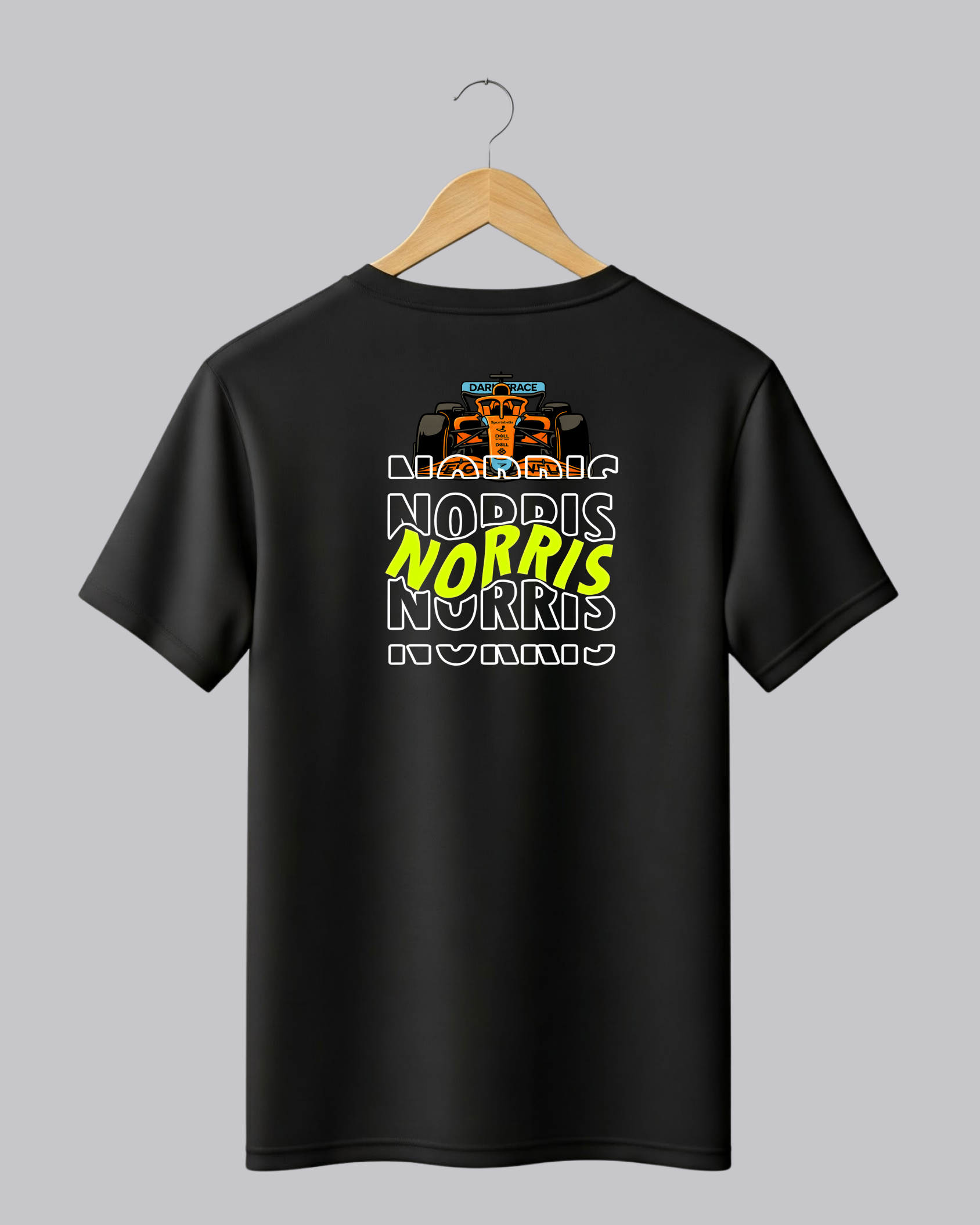 Lando Norris Black Printed T-Shirt