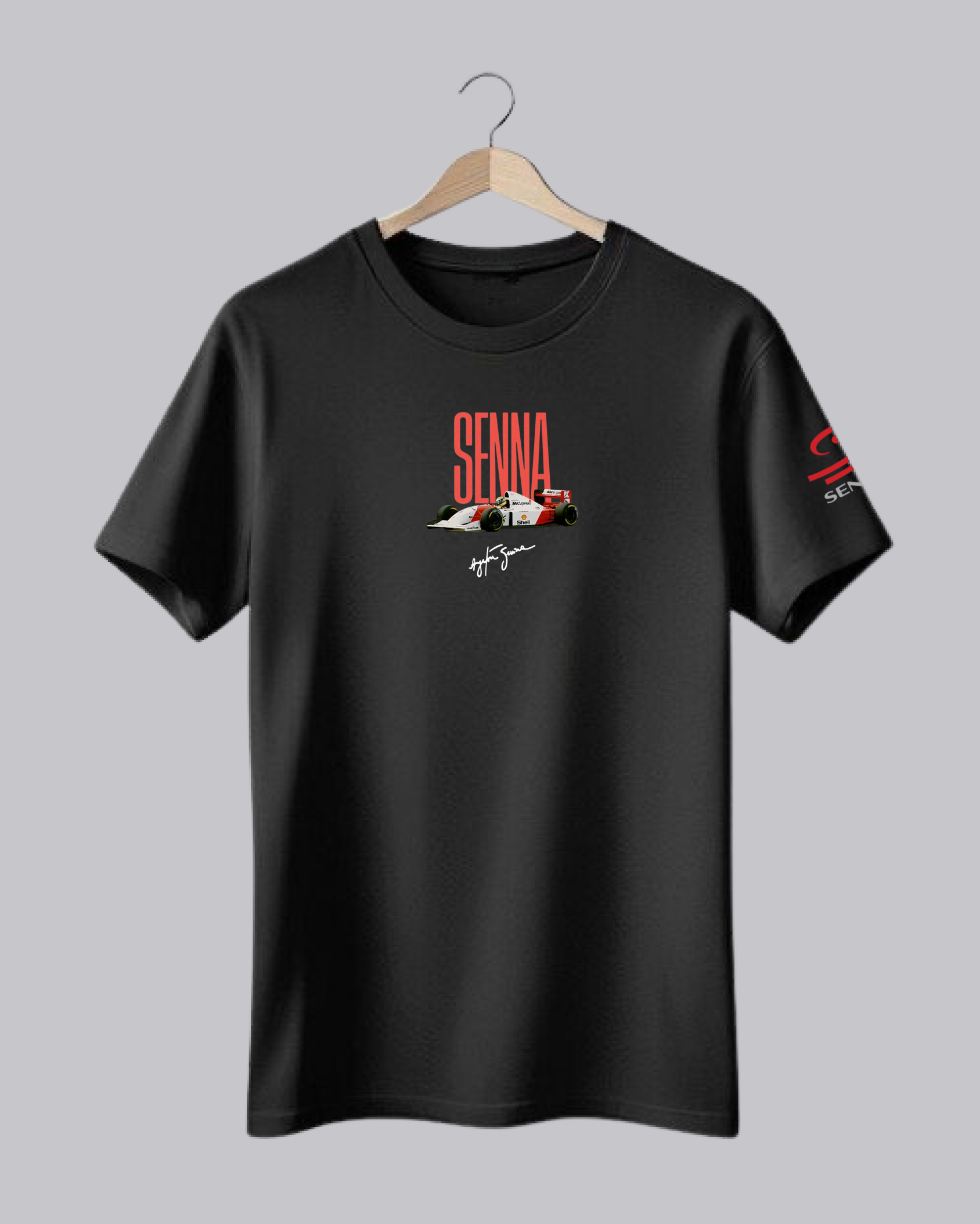Senna Graphic Black Printed T-Shirt