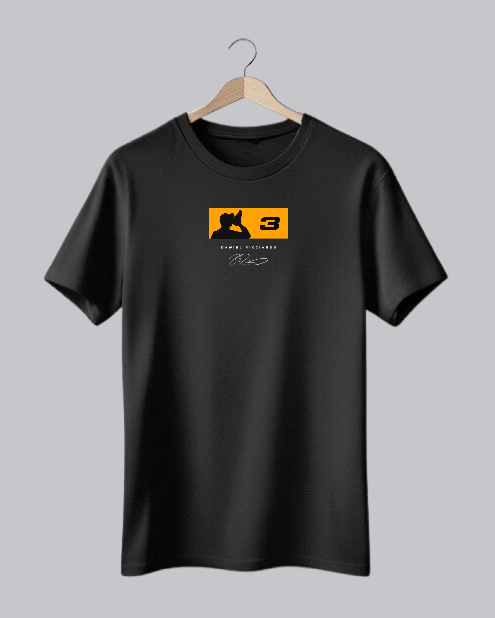 Daniel Ricciardo Black Graphic Printed T-Shirt