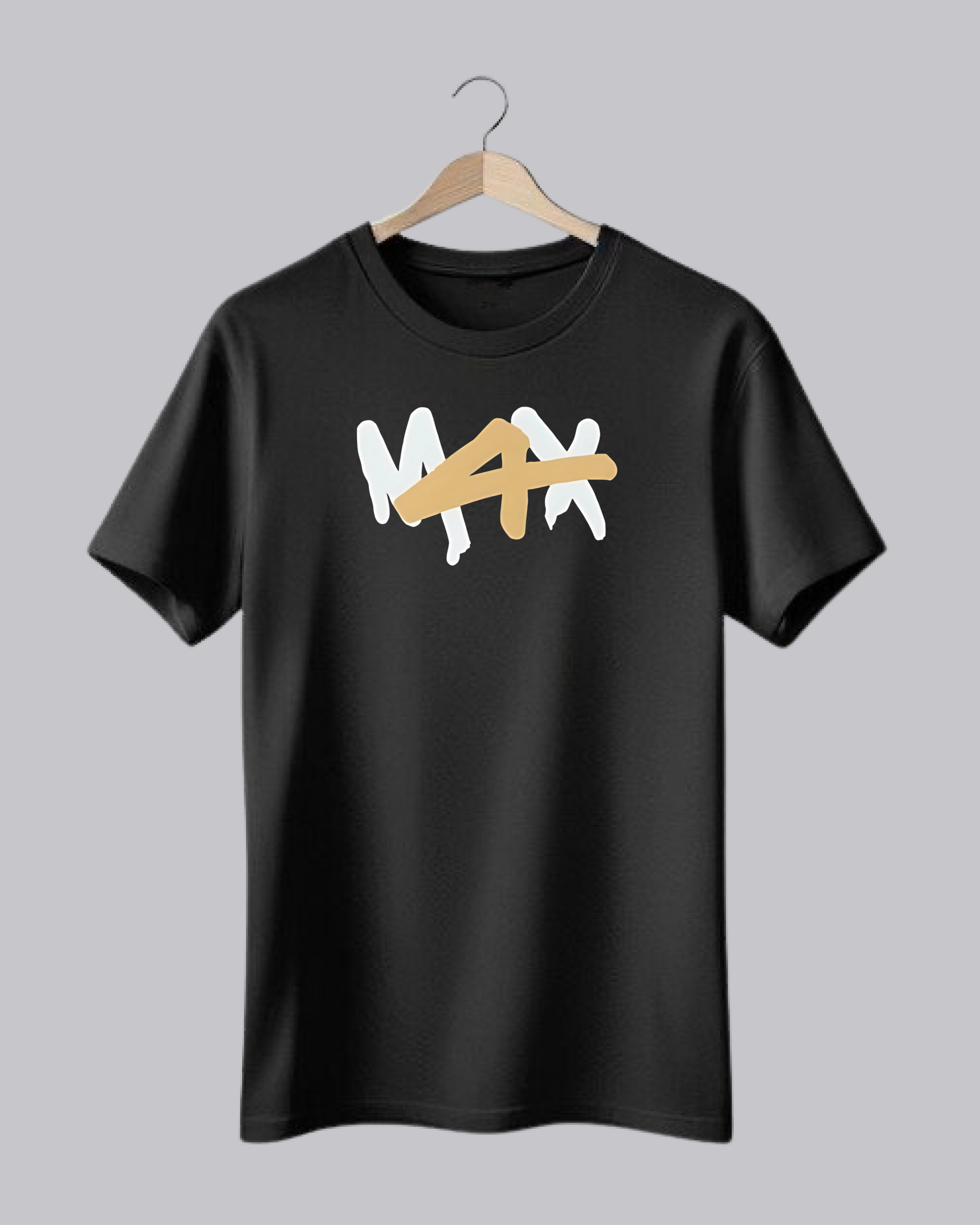 MAX Graphic Black Printed T-Shirt