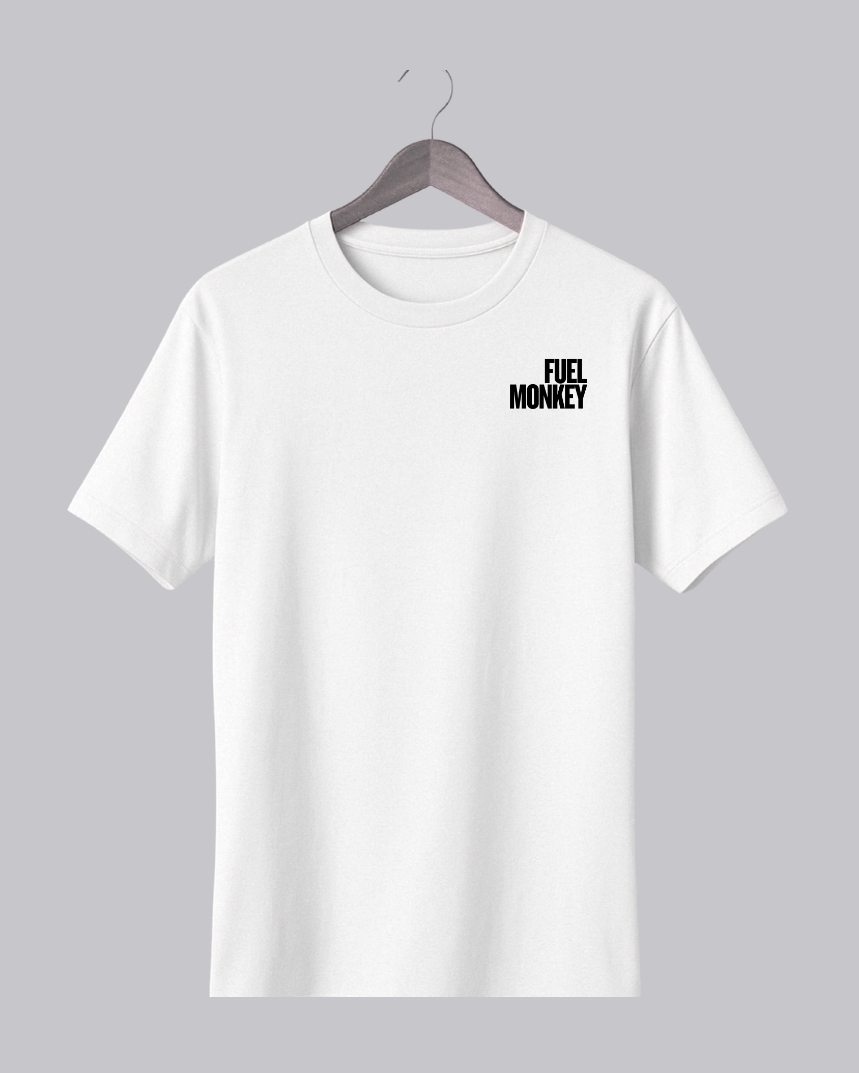 Fuel Monkey Printed White T-Shirt
