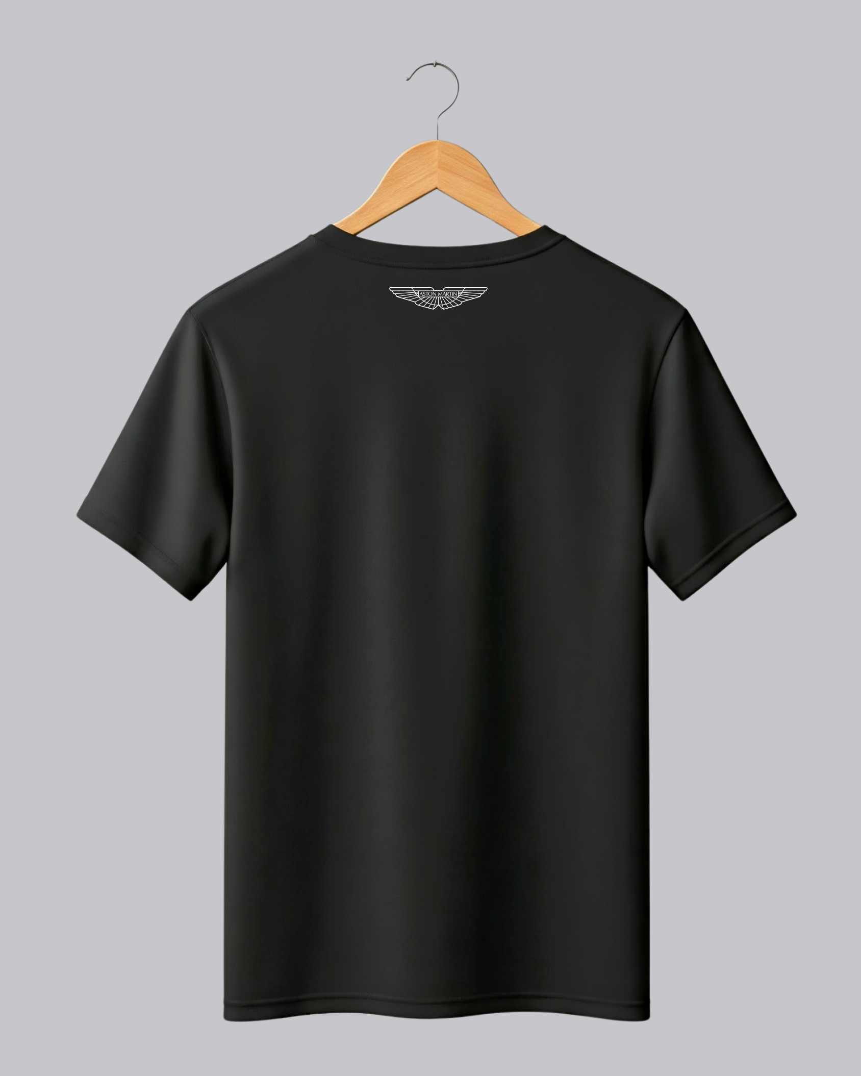 Black Aston Martin T-Shirt with Printed Graphic Design