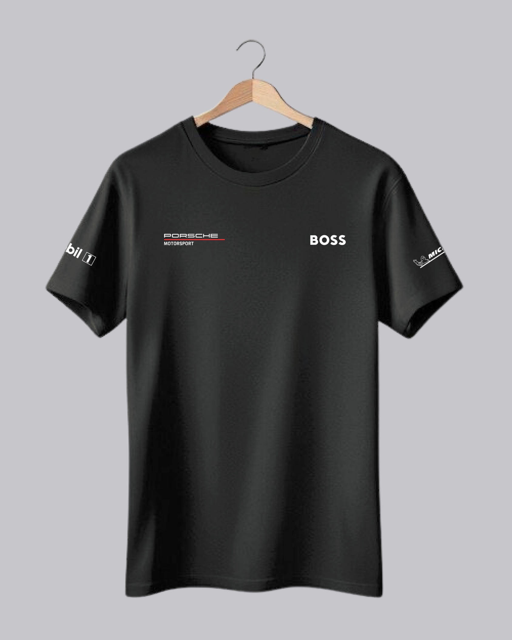 Black BOSS Porsche Motorsport Printed T-Shirt