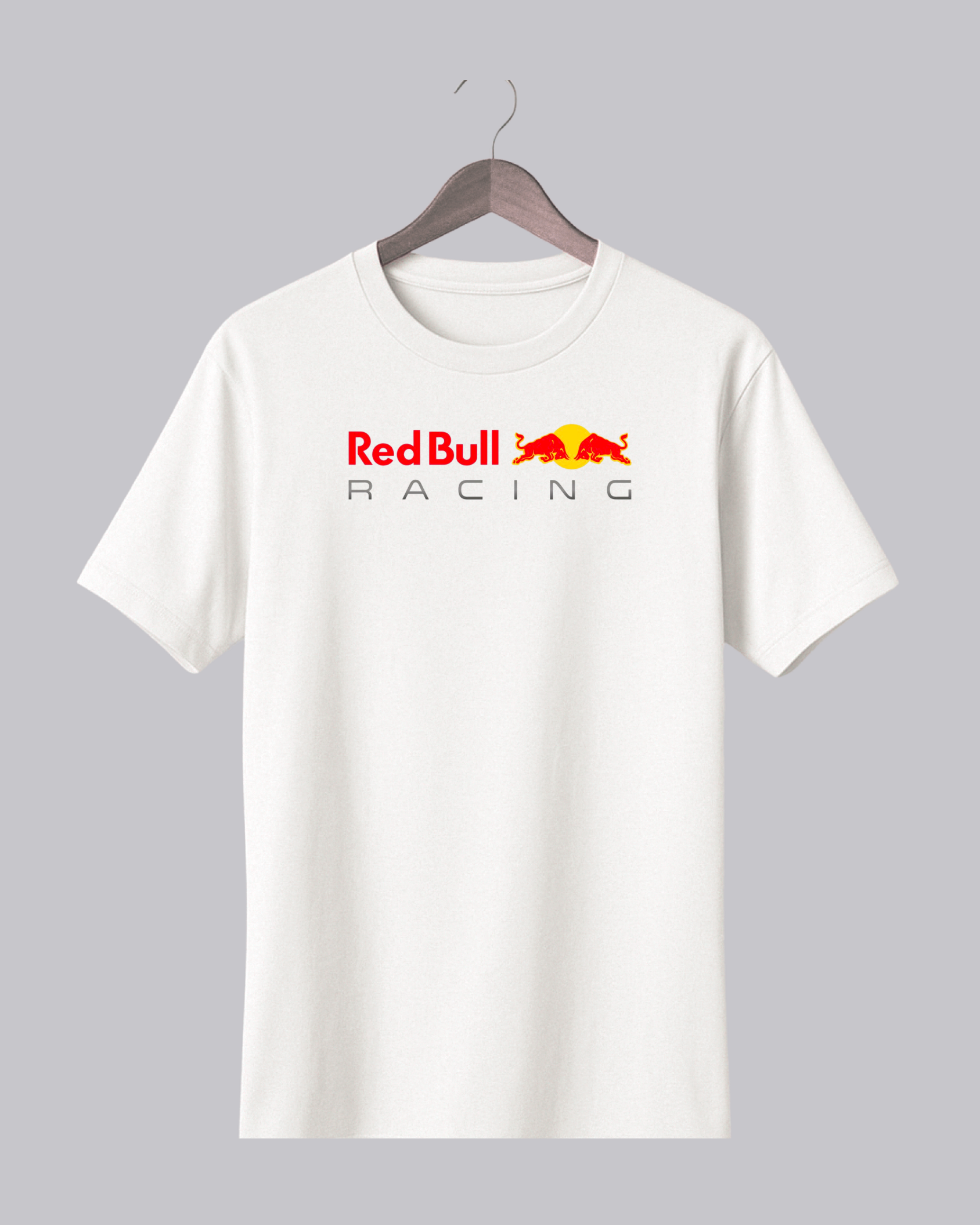 Red Bull Racing White Printed T-shirt