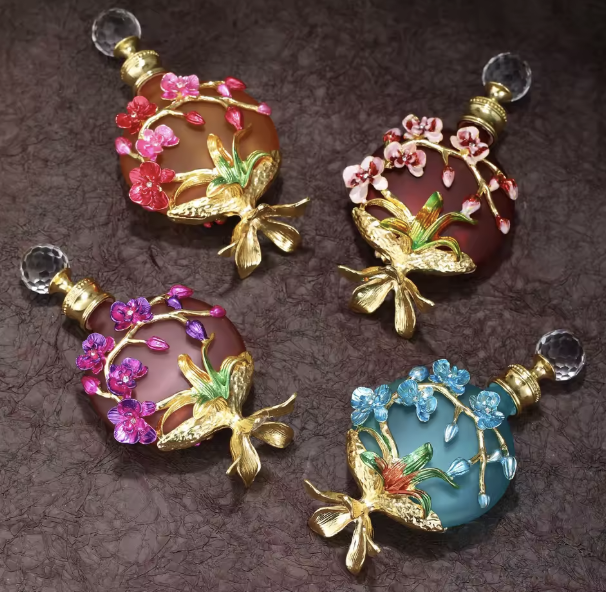 Ornate Glass Perfume Bottles