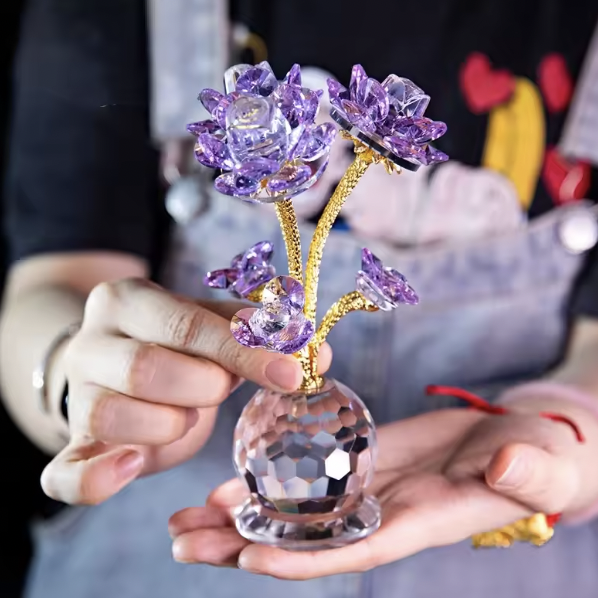 Crystal Flower Ornament