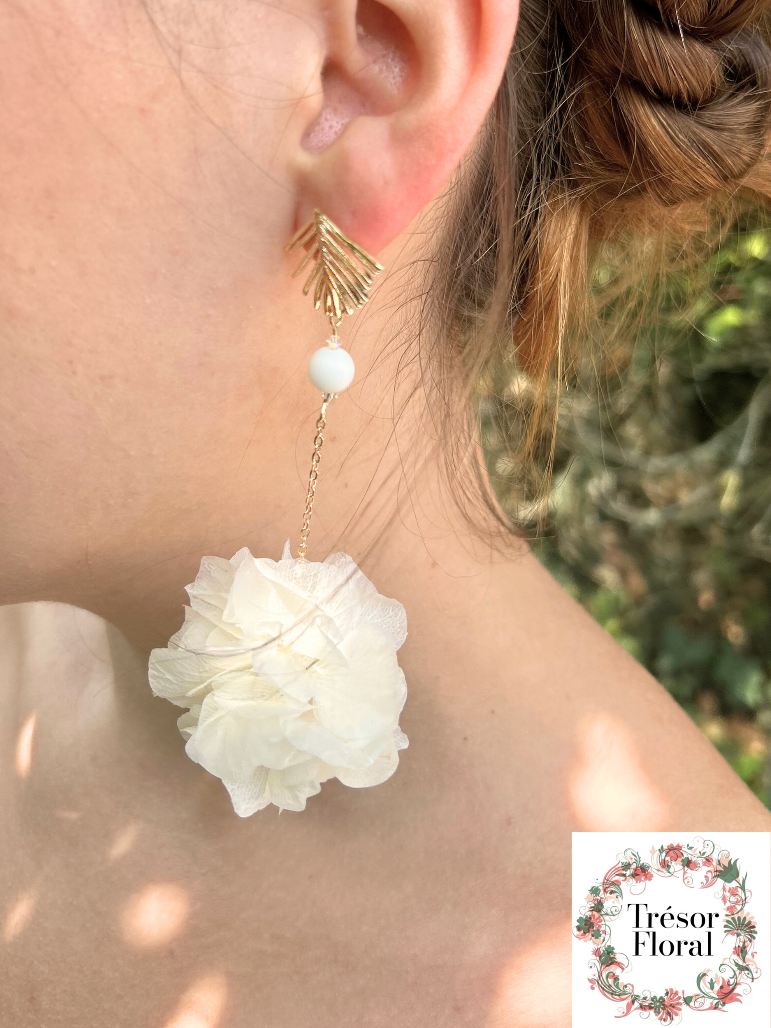 Boucles d'oreilles florales  originales
