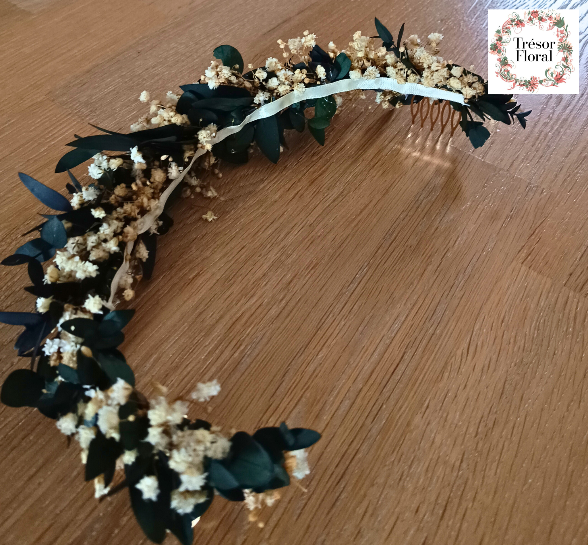 Tour de chignon eucalyptus 