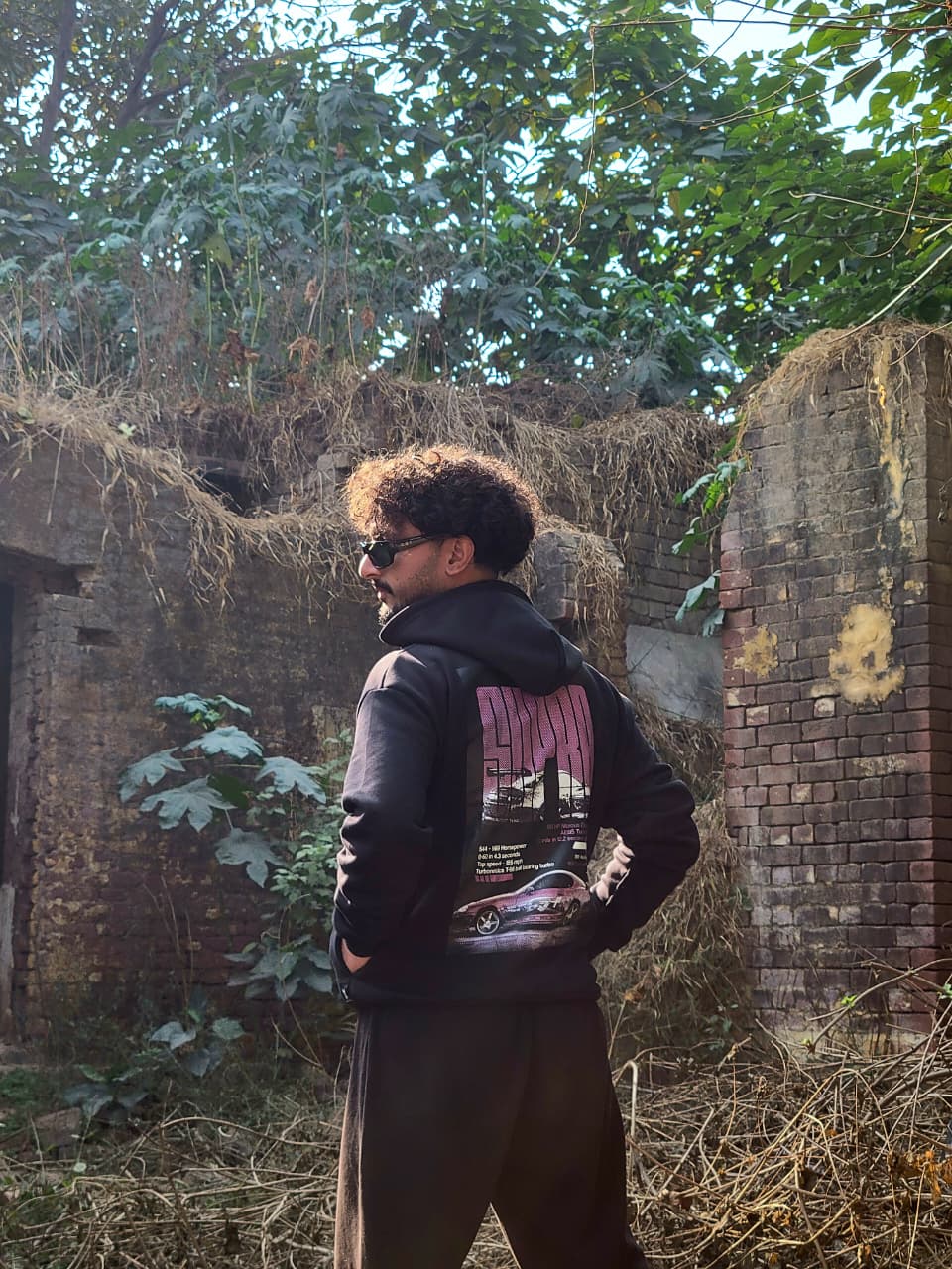 Supra Oversized Hoodie (Black) 