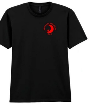 Black T-Shirt with Newport Saracens RFC Logo