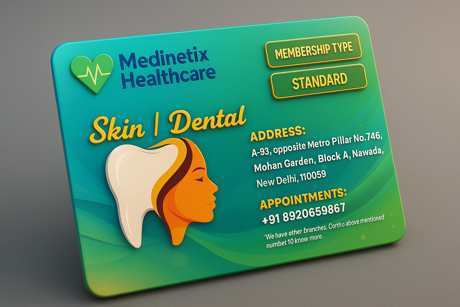 Medinetix Healthcare Membership Card