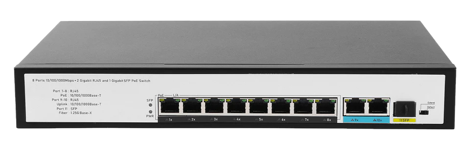 Gigabit 11-port PoE switch