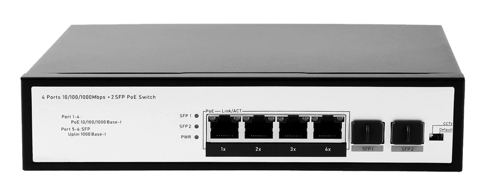 Gigabit 6-port PoE switch