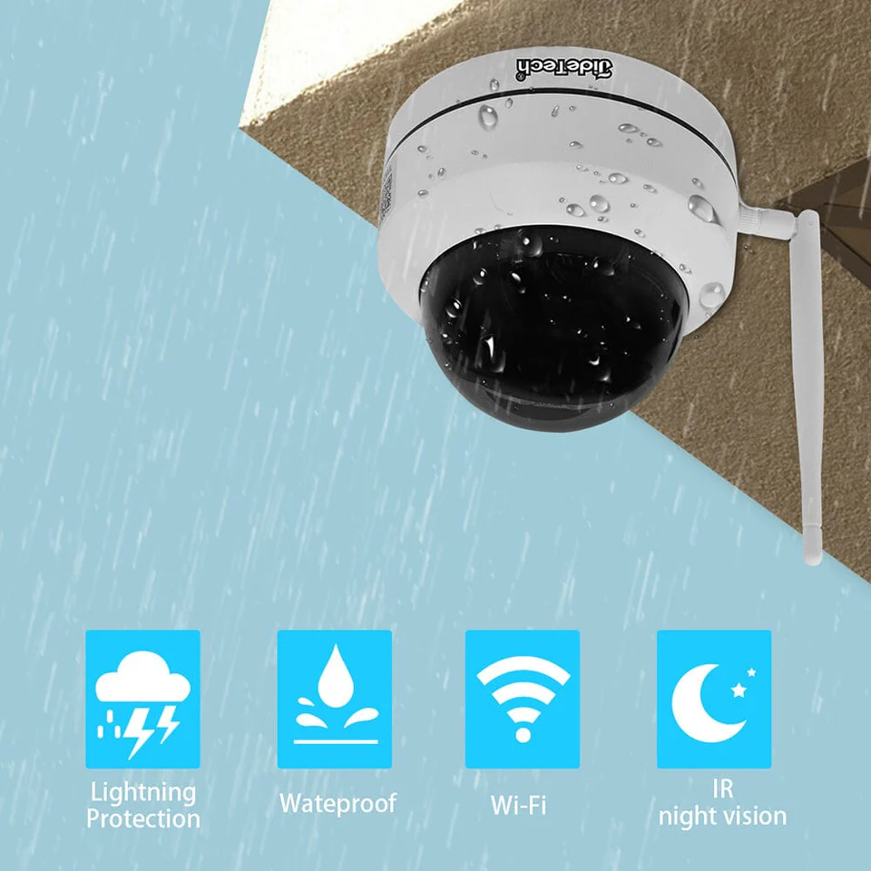 JideTech 5MP Wi-Fi 4X Zoom with SD Card Slot IP Camera  