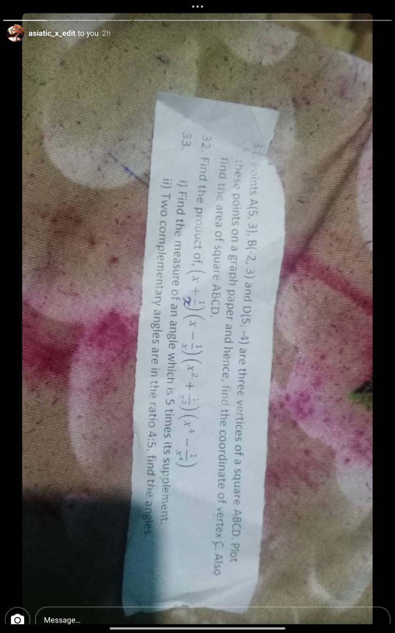 MATHS Cl 9 Ques paper