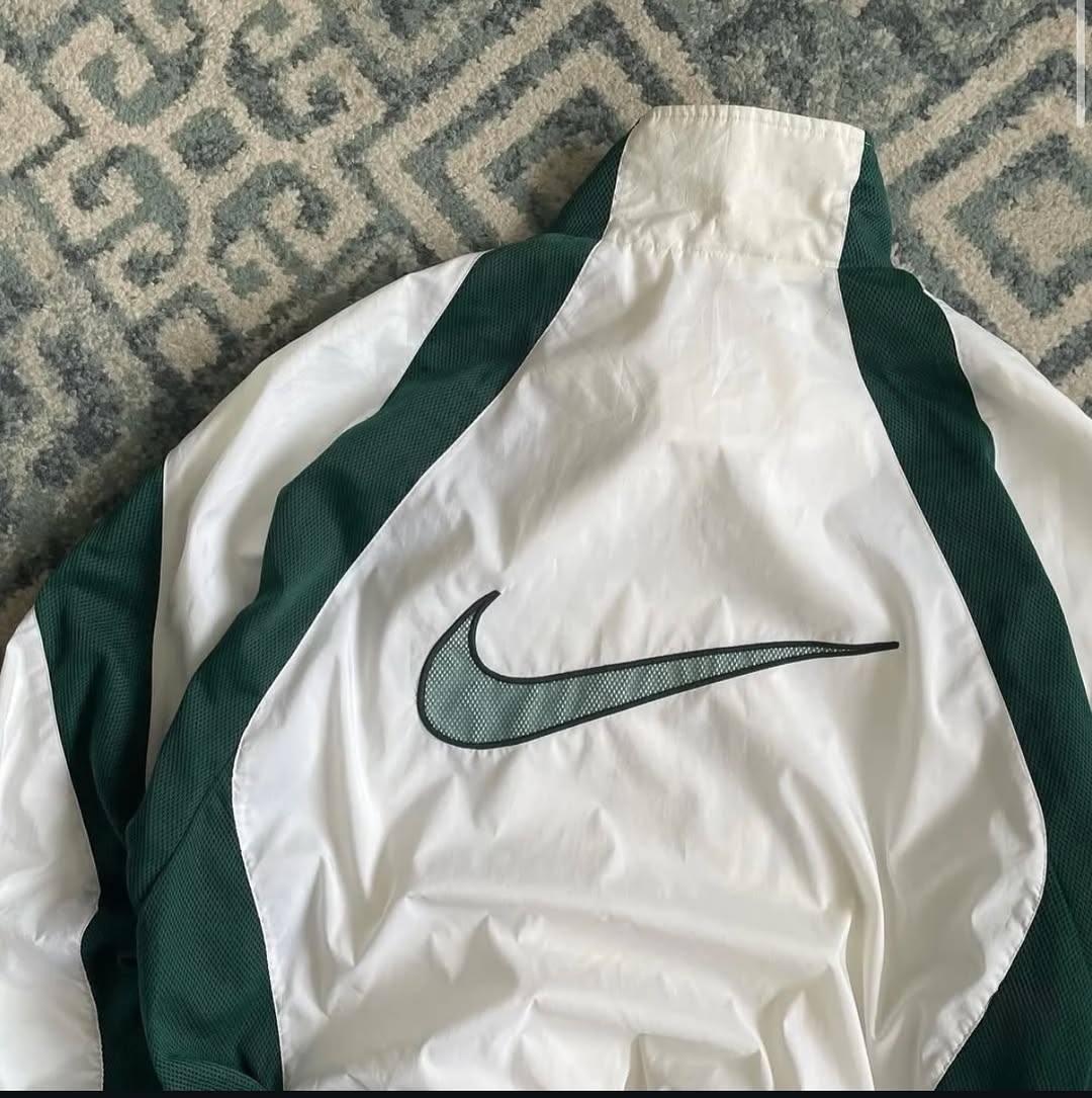 Nike Air Retro Track Jacket – White & Green
