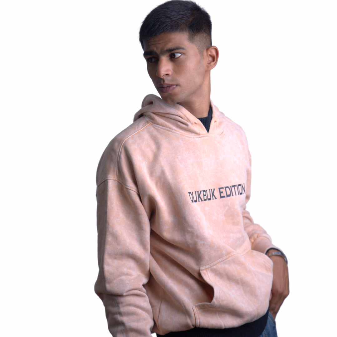Acid-Wash Cotton Hoodie – Caramel Edition
