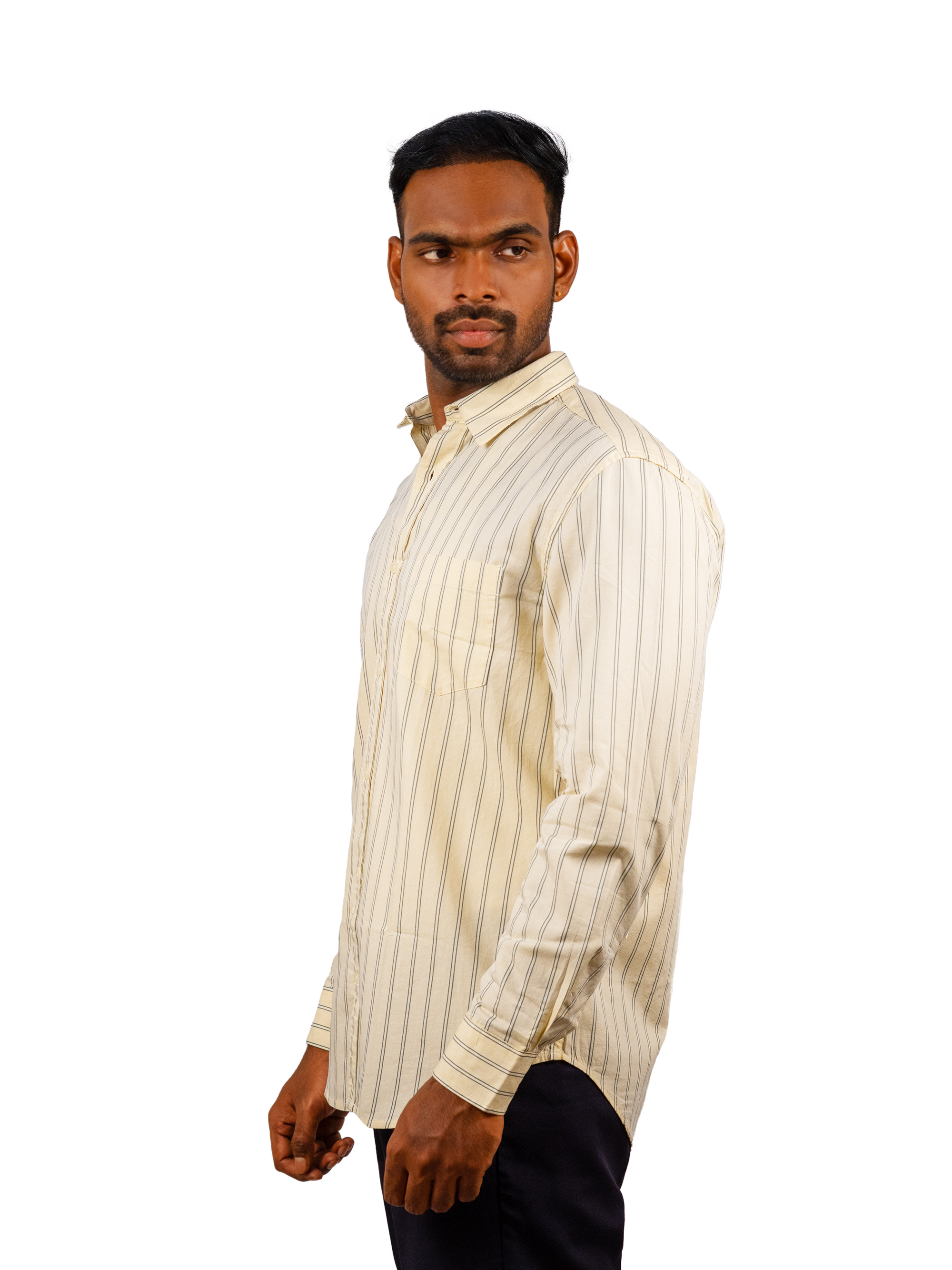 Beige Striped Shirt