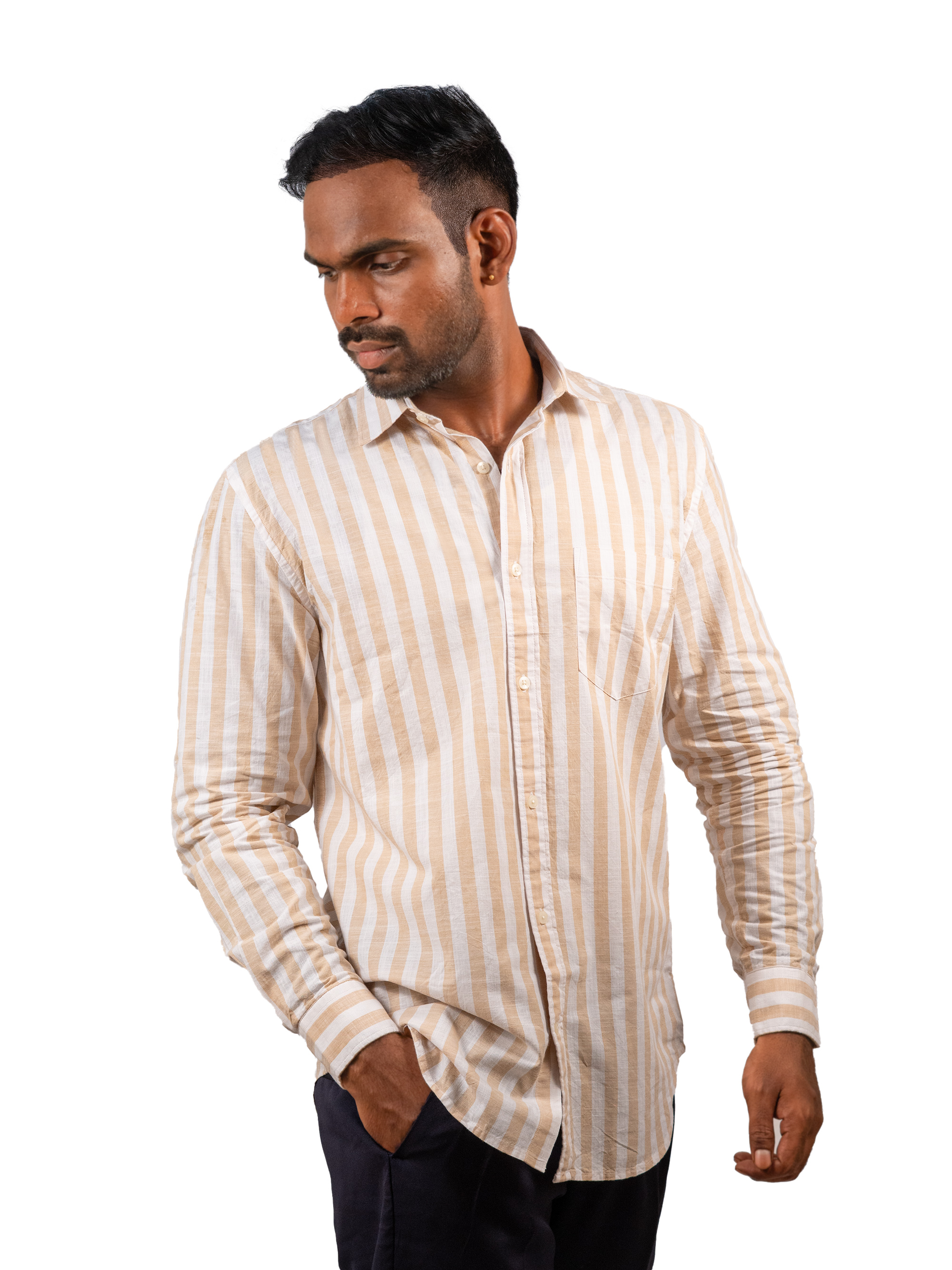 Blush Stripe Linen Shirt  
