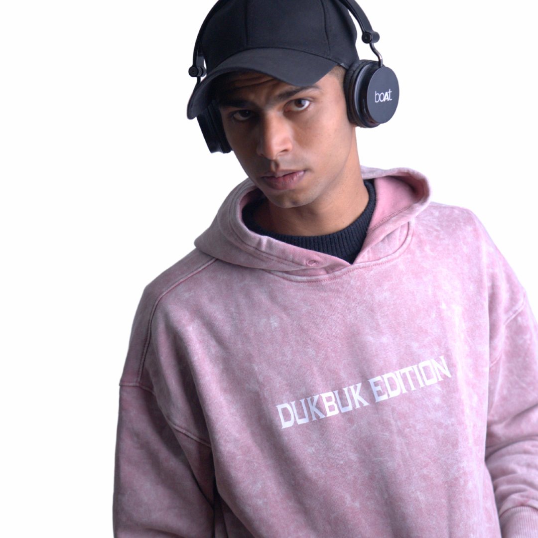 Acid-Wash Cotton Hoodie – Lavender Edition