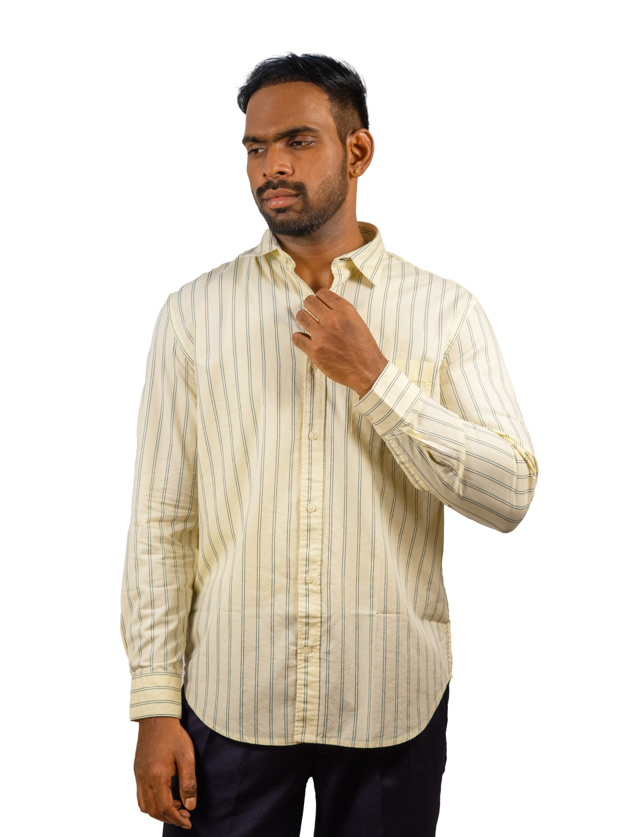 Beige Striped Shirt