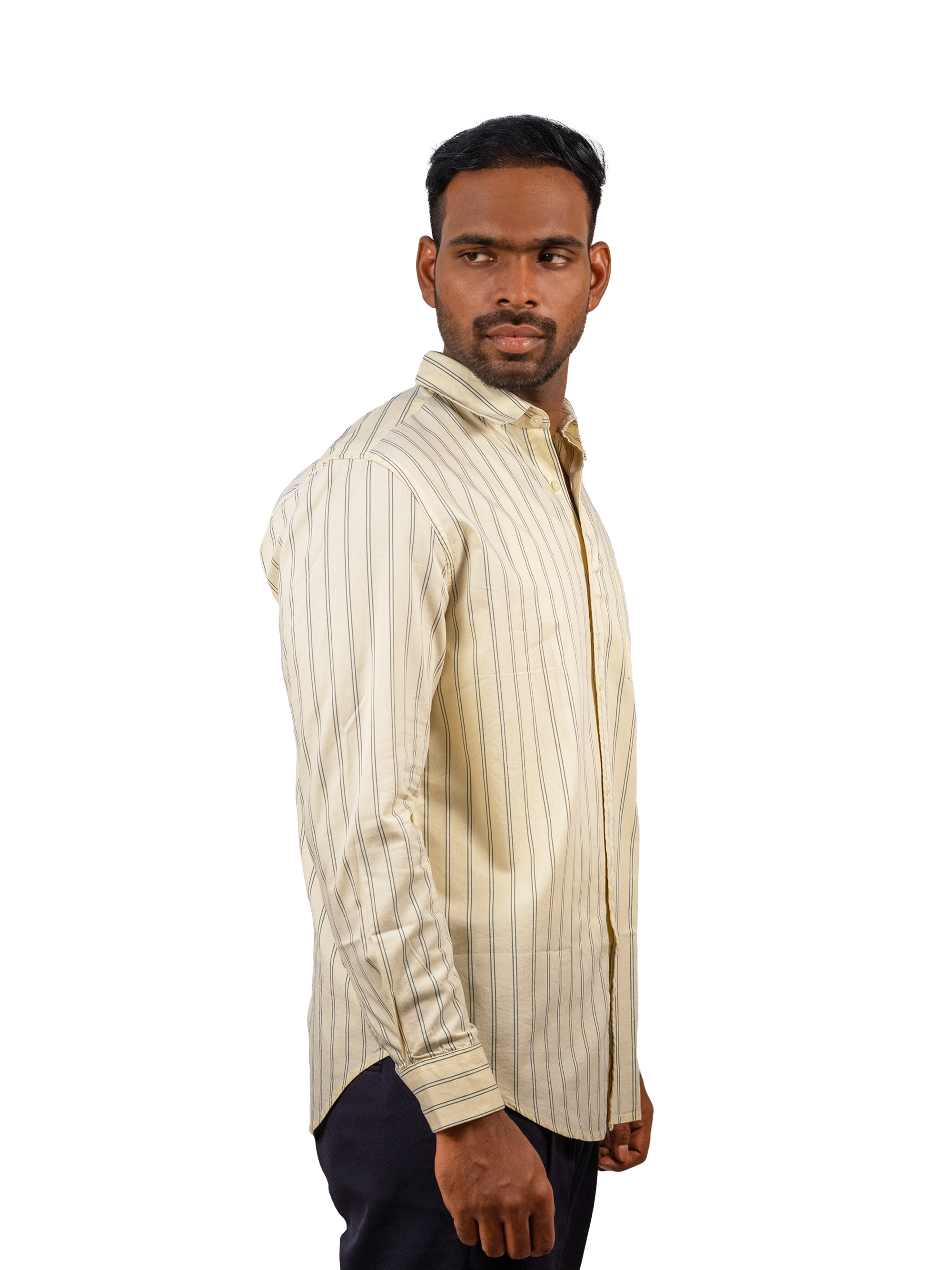 Beige Striped Shirt