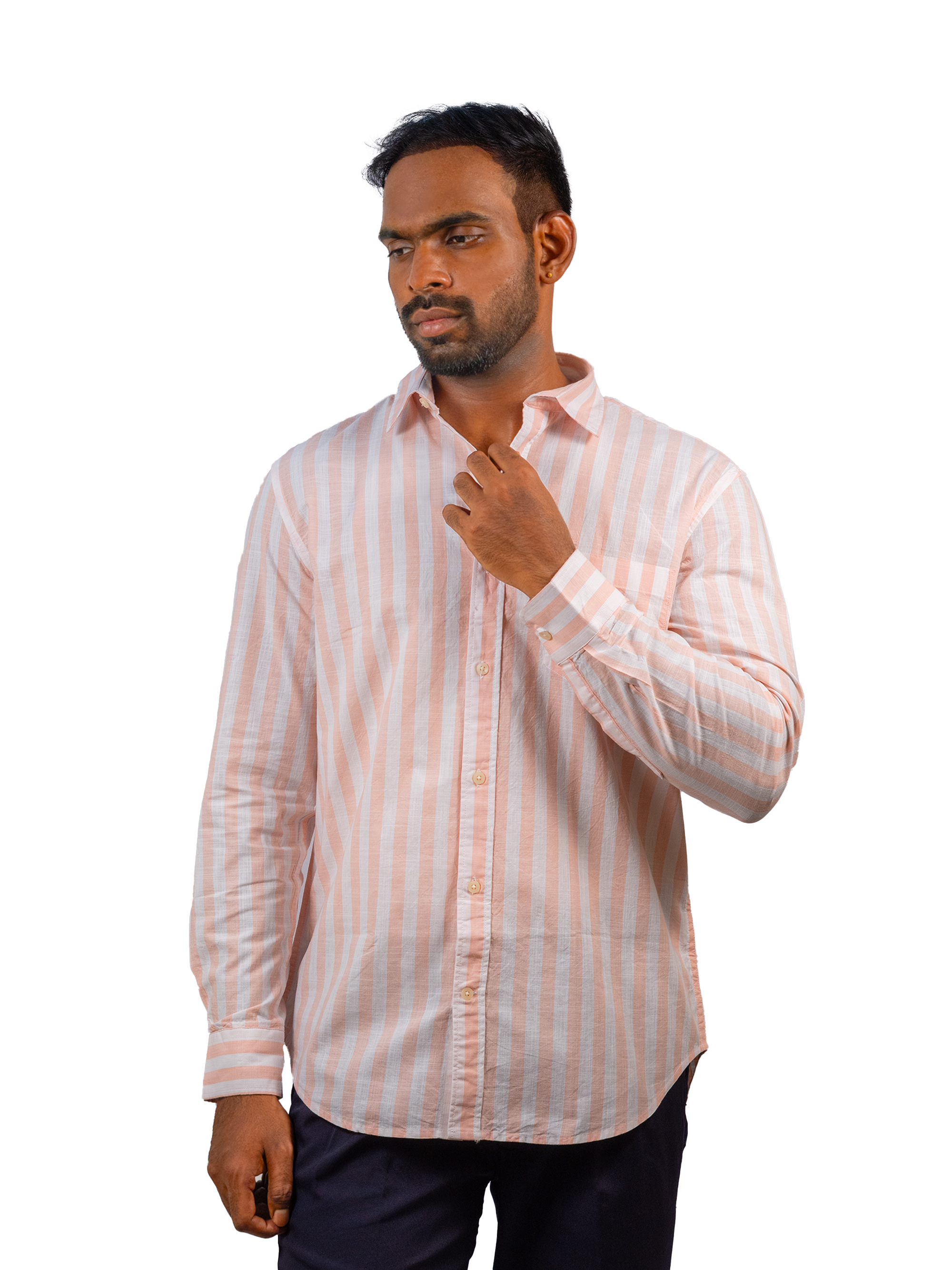 Blush Stripe Linen Shirt