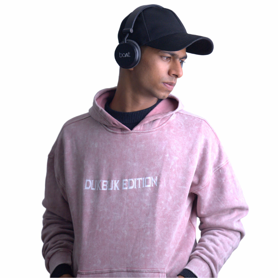 Acid-Wash Cotton Hoodie – Lavender Edition