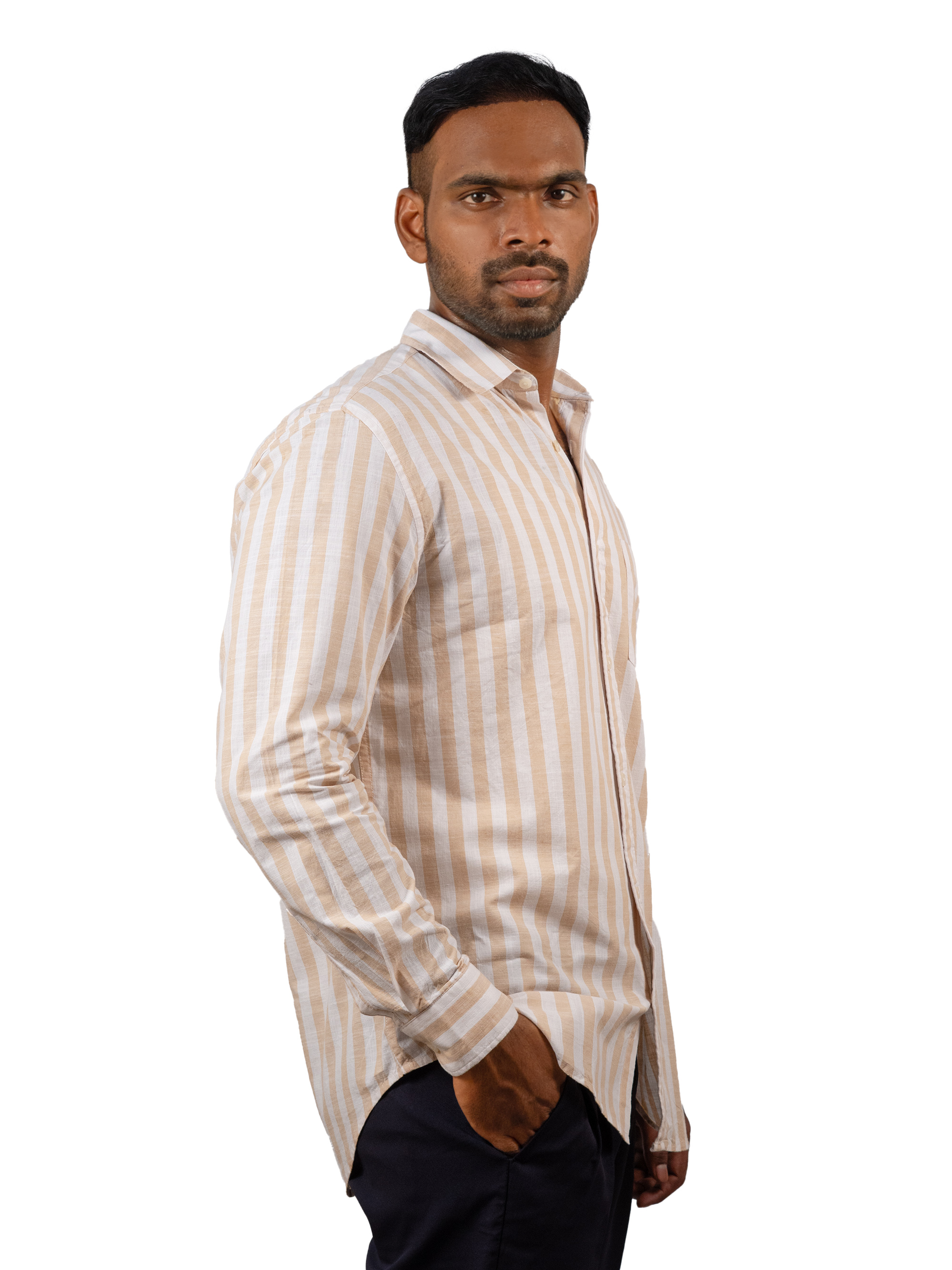 Blush Stripe Linen Shirt  