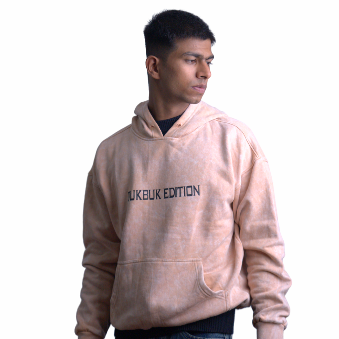 Acid-Wash Cotton Hoodie – Caramel Edition