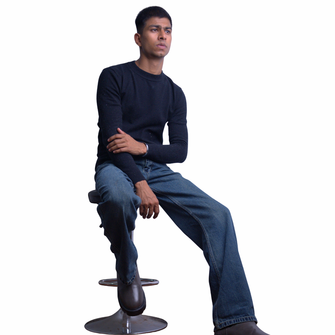 Faded Denim Jeans – Straight Fit (Denim Blue Edition)
