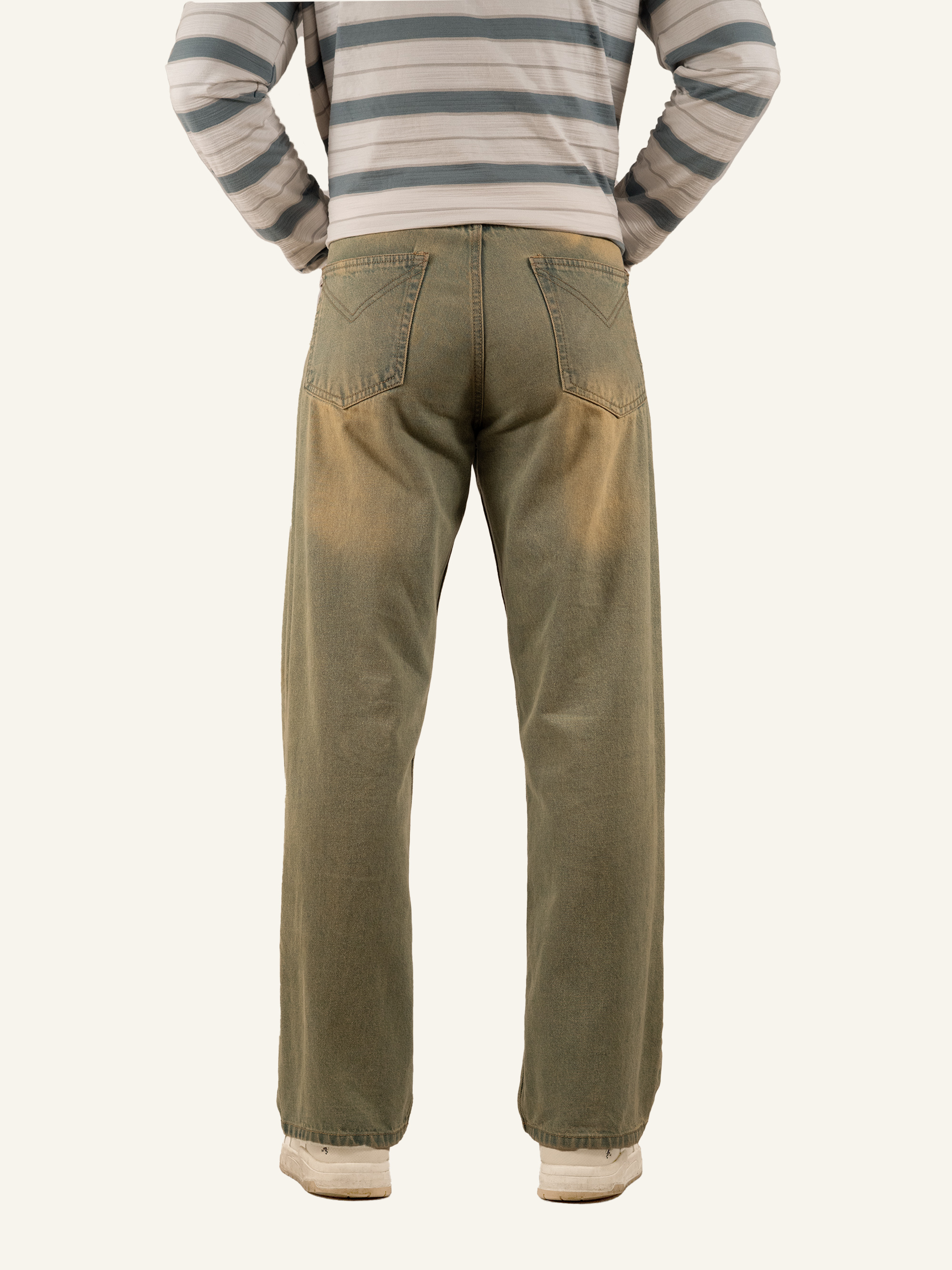 Faded Denim Jeans – Straight Fit (Denim Grey Blue Edition)