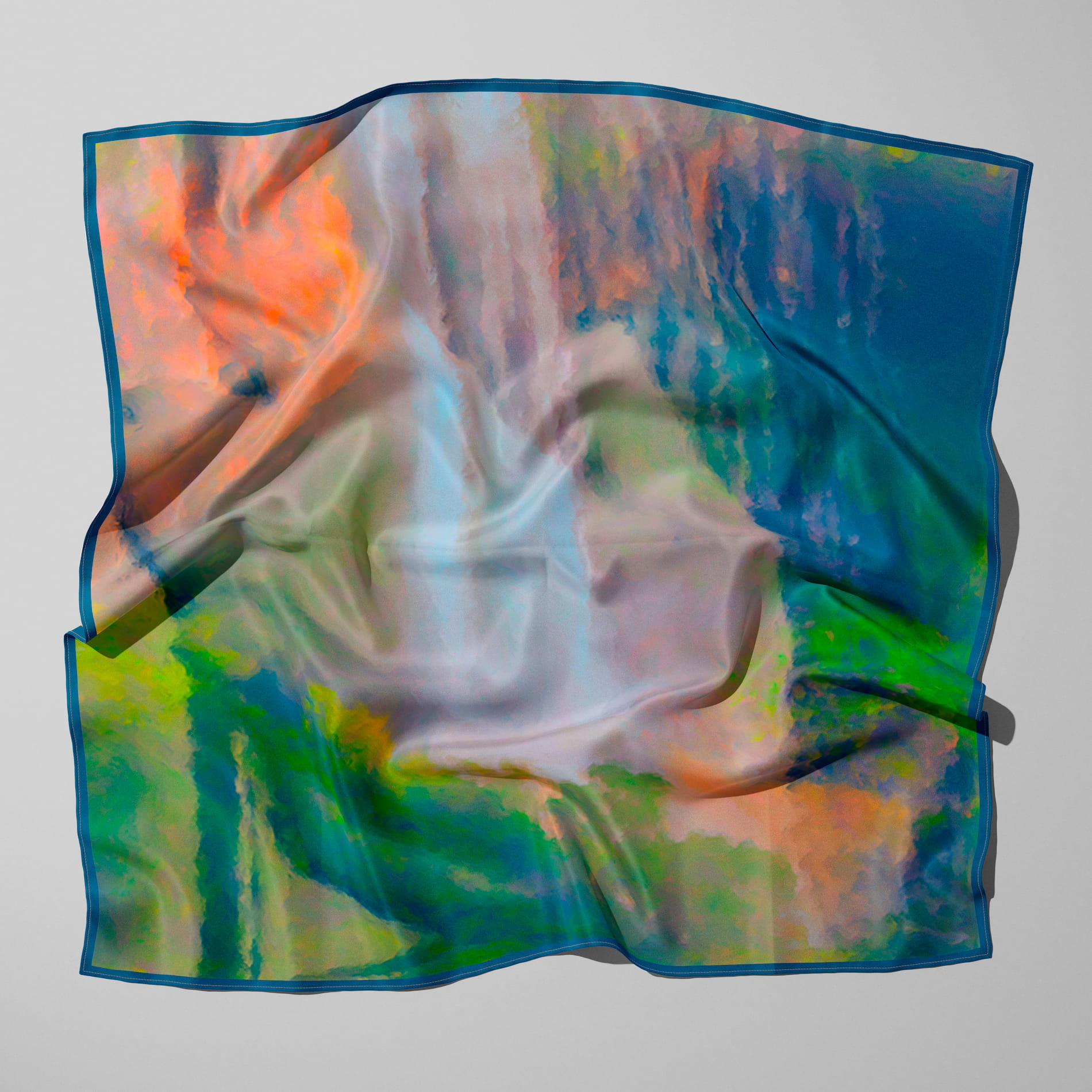 LENÇO PAISAGEM IMAGINÁRIA II - SEDA TWILL