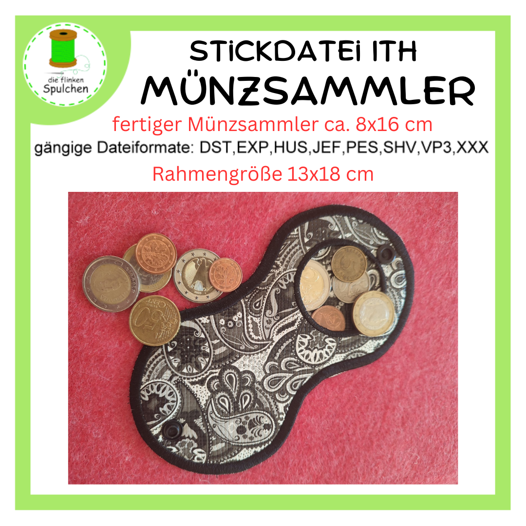 Stickdatei ITH Münzsammler