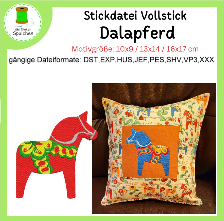 Stickdatei Vollstick Dalapferde