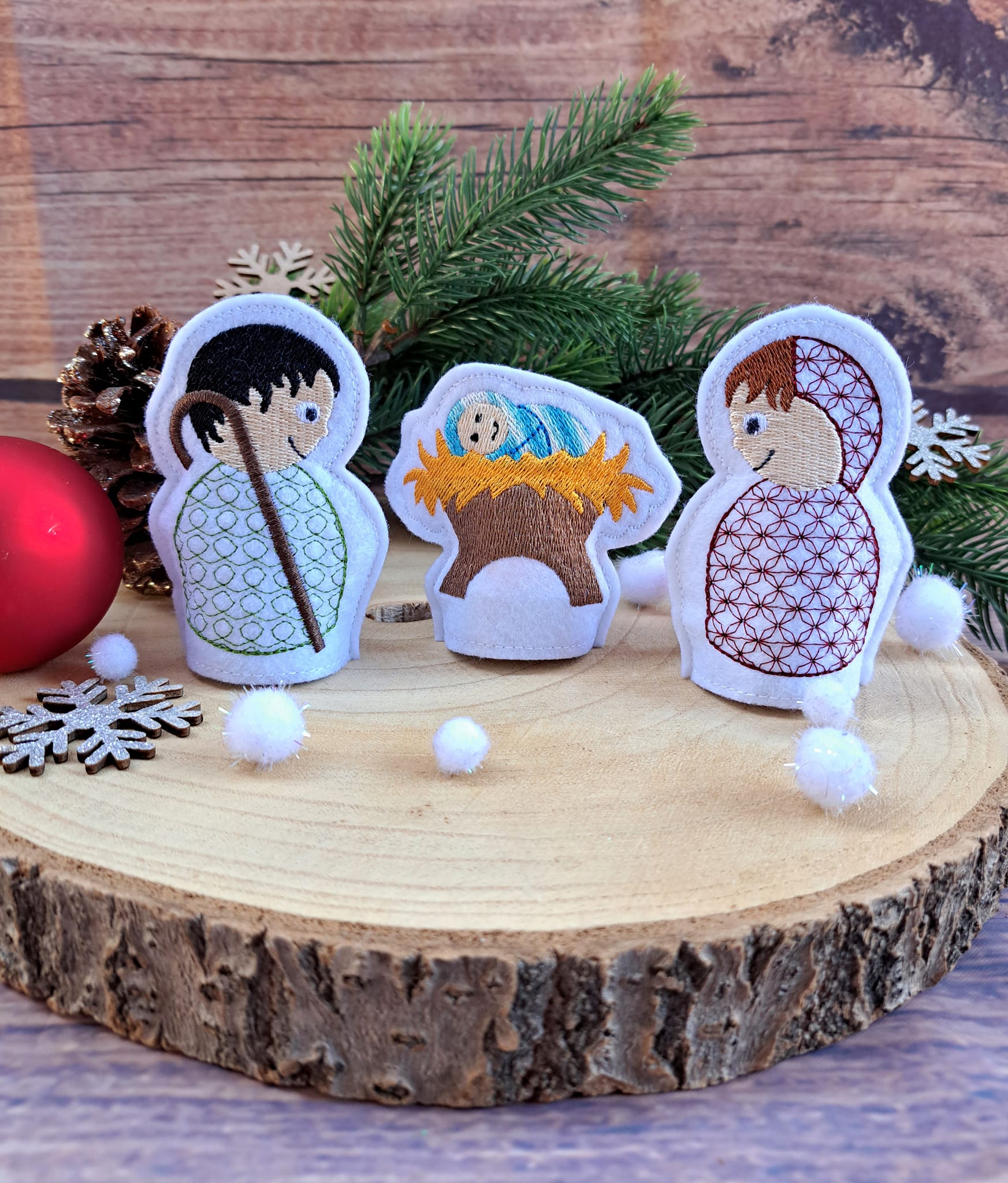 Stickdatei ITH LED Teelicht Cover Krippenfiguren