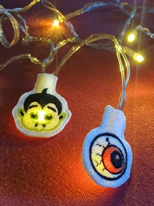 Stickdatei ITH Lichterketten Topper Halloween