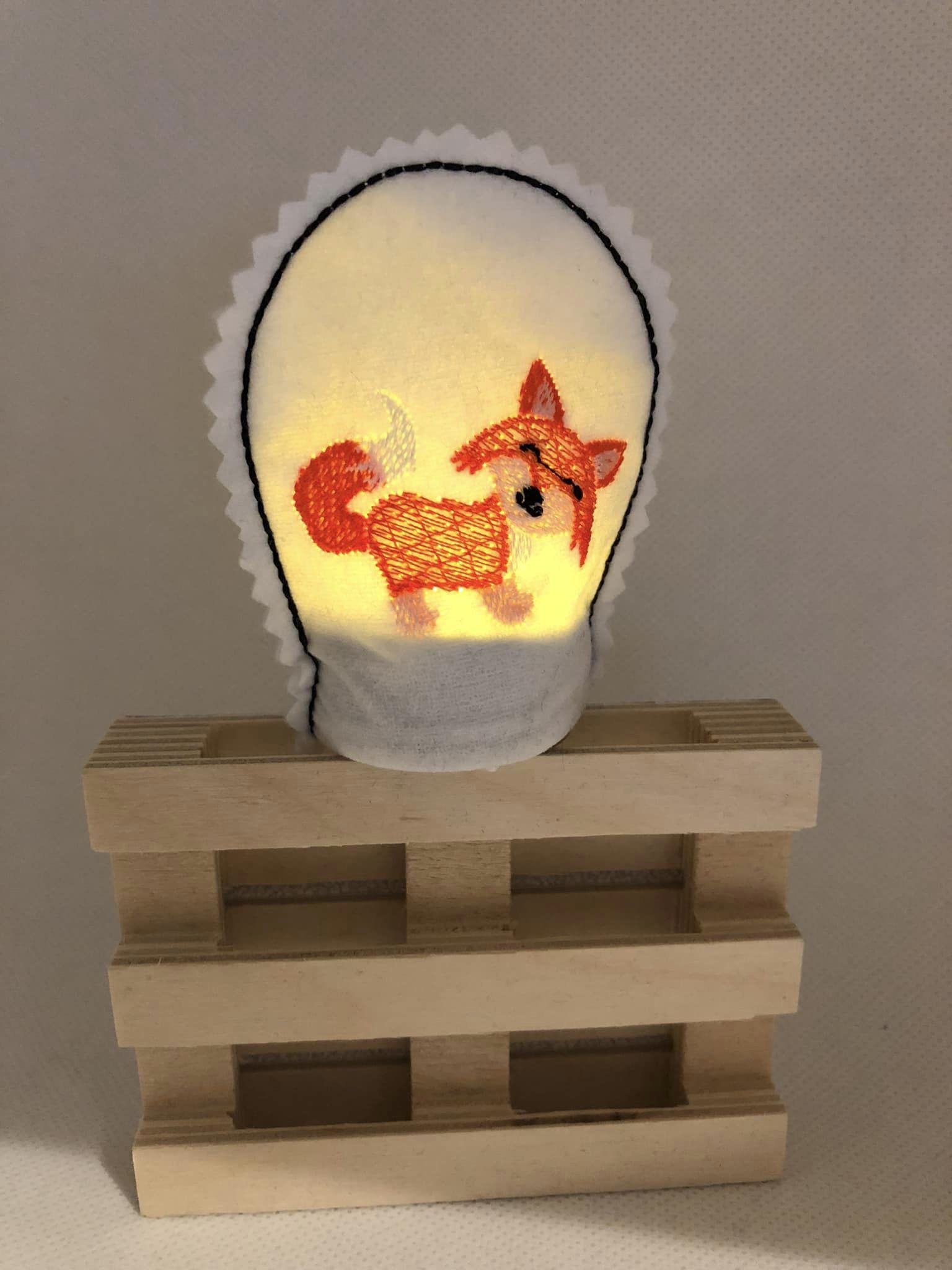 Stickdatei ITH LED Teelicht Cover Füchse 1