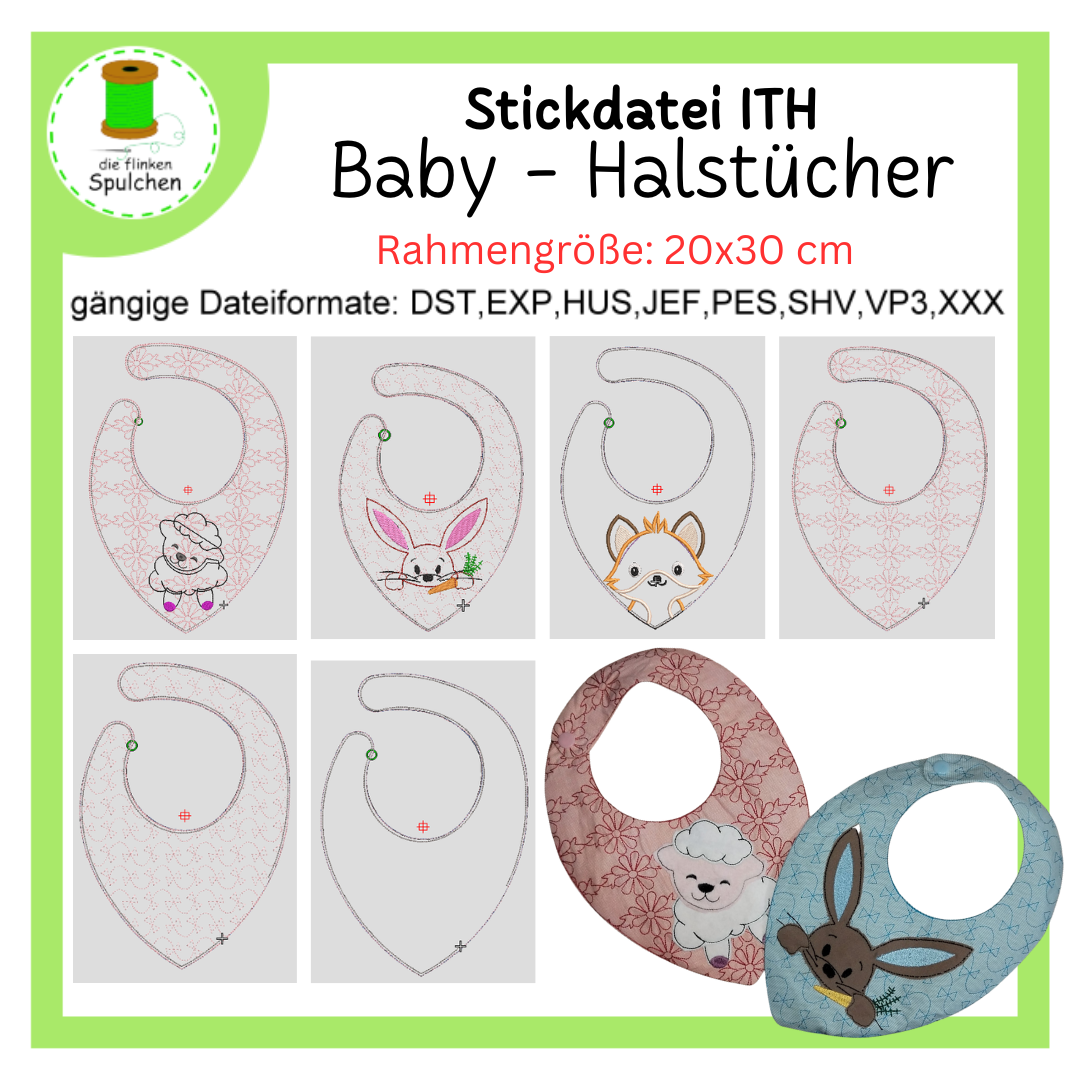 Stickdatei ITH Halstuch 20x30 cm