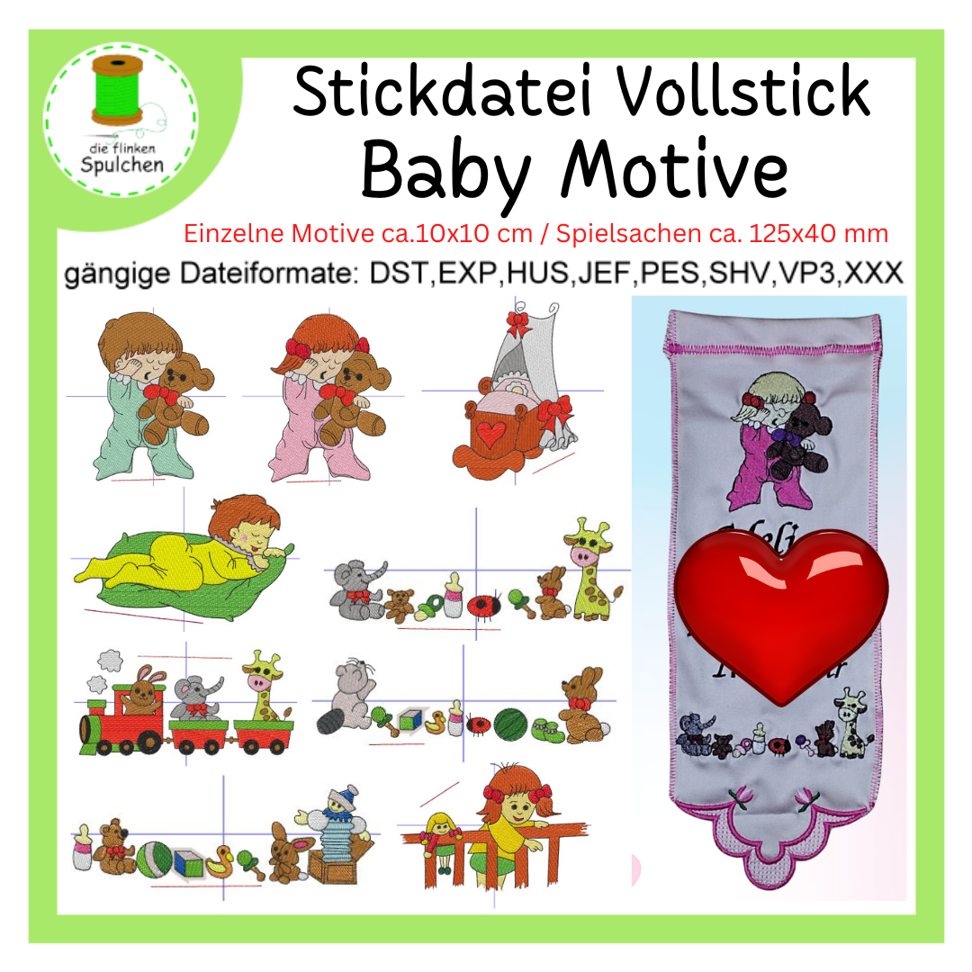 Stickdatei Vollstick Mega Set Babymotive