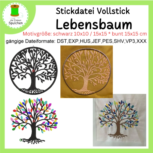 Stickdatei Vollstick Lebensbaum