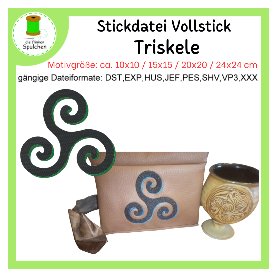 Stickdatei Wikinger Symbole - Triskele