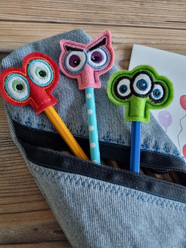 Stickdatei ITH Stifte Topper Augen