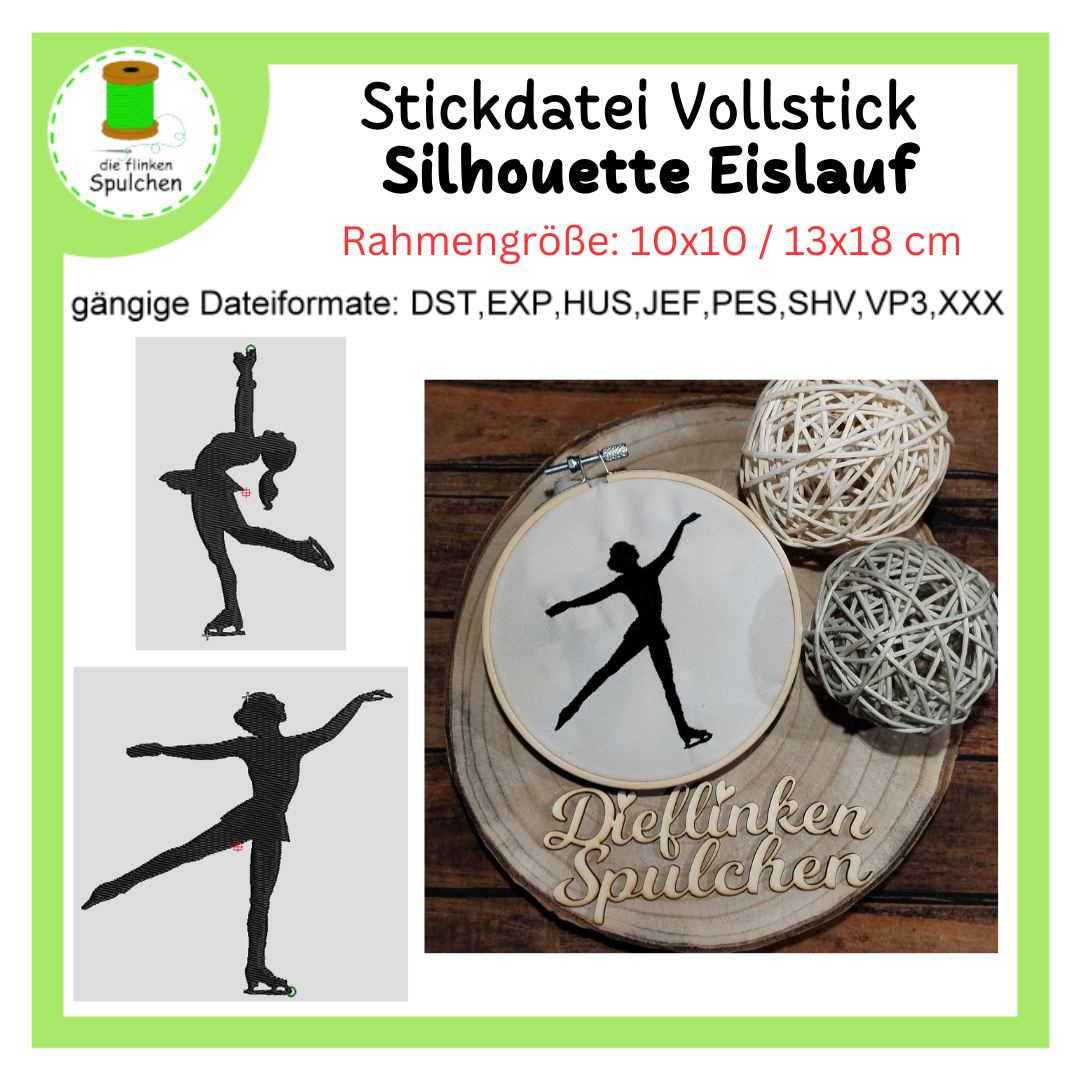 Stickdatei Vollstick Eiskunstlaufen